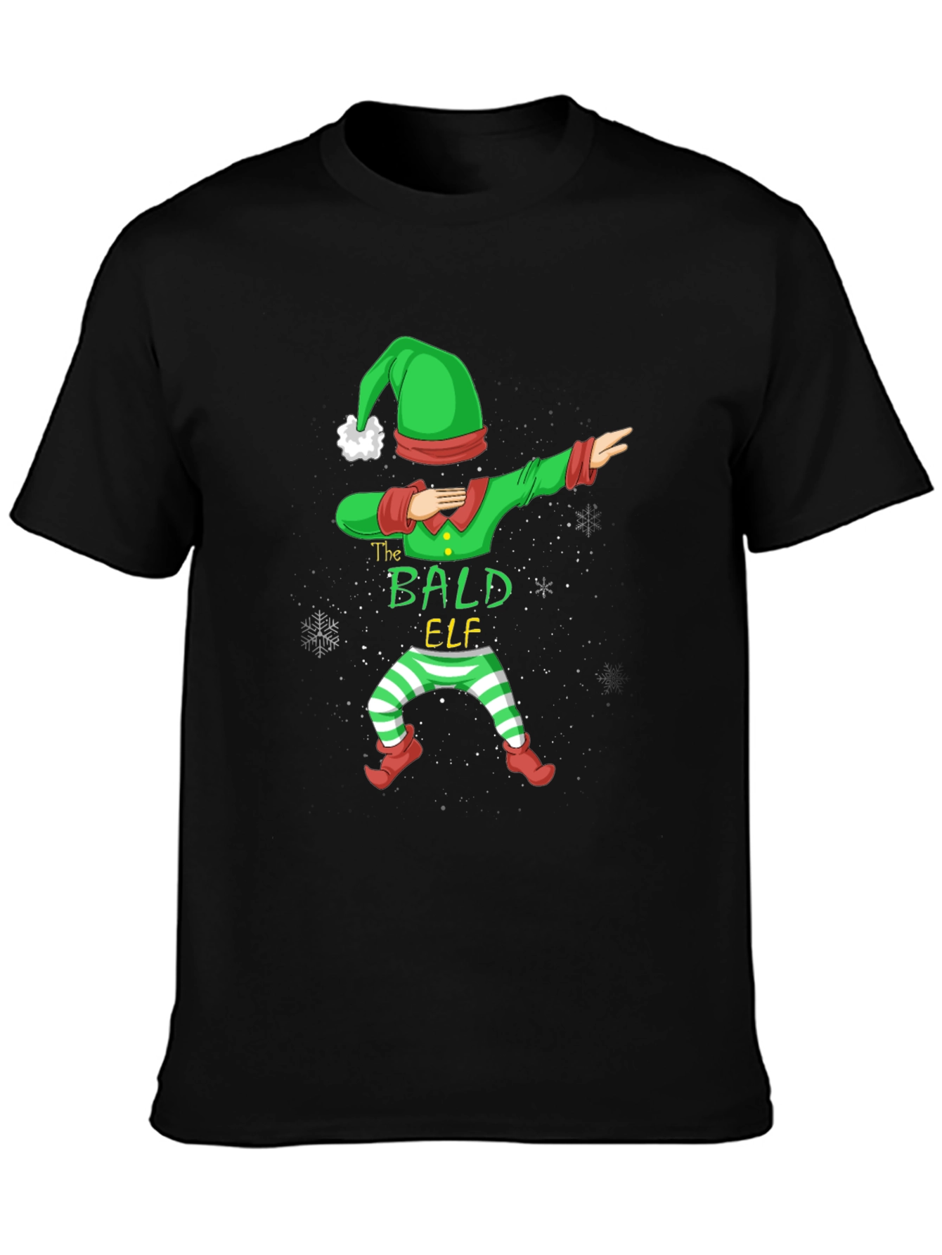 The Bald Elf Dab T-Shirt - Holiday Festive Tee