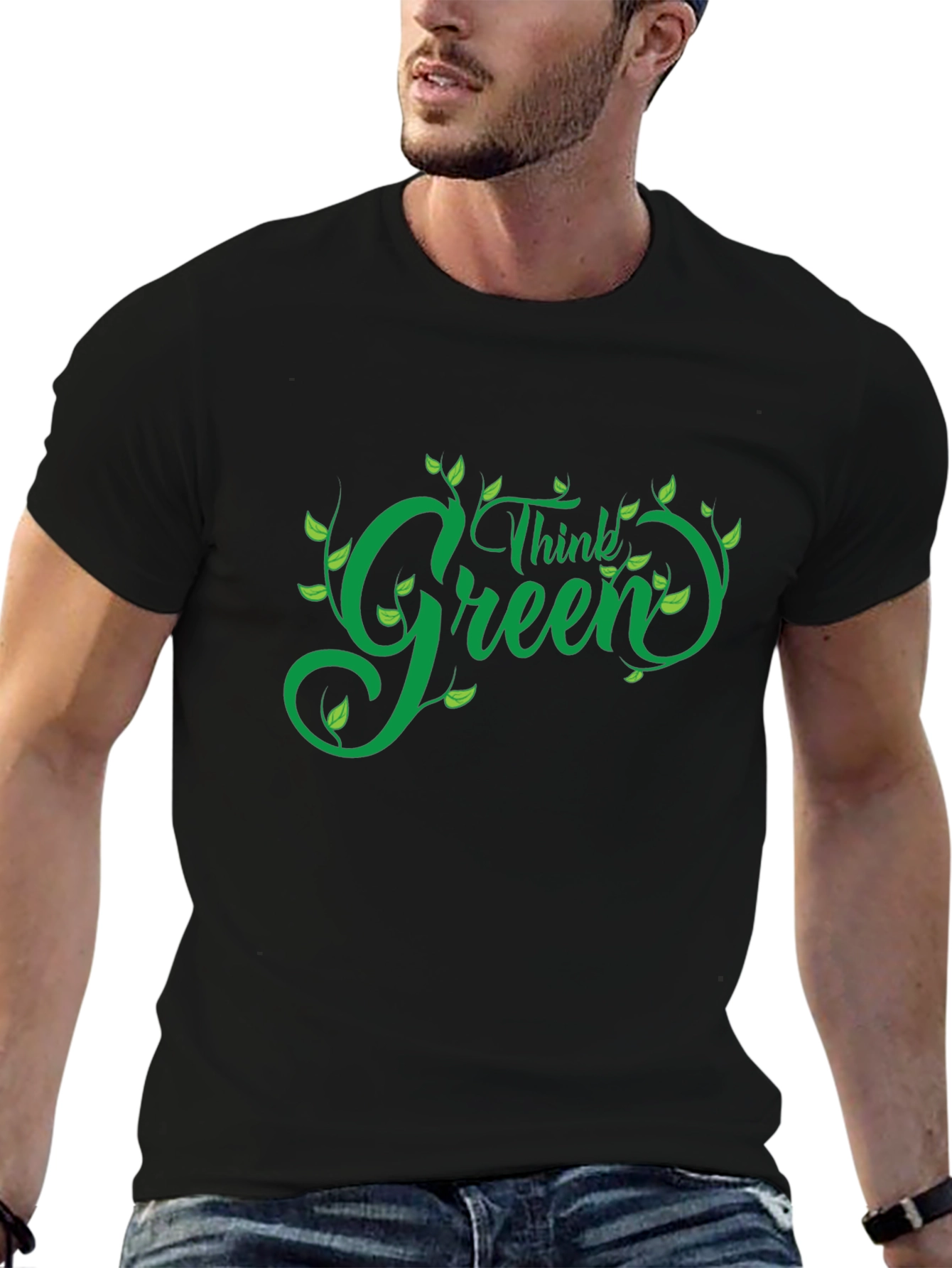 Think Green T-Shirt - Eco Friendly Design