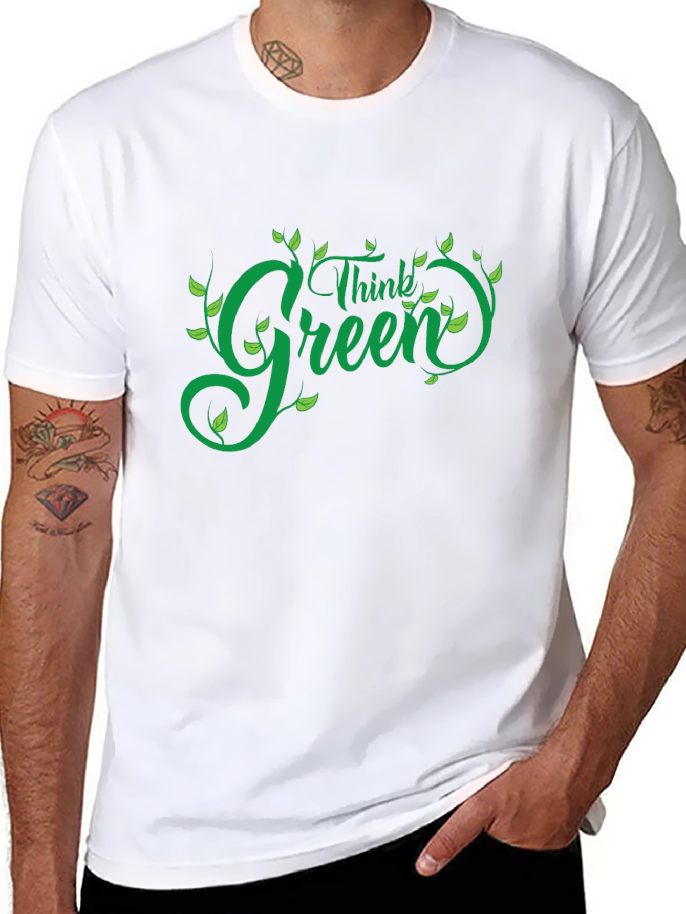Think Green T-Shirt - Eco Friendly Design