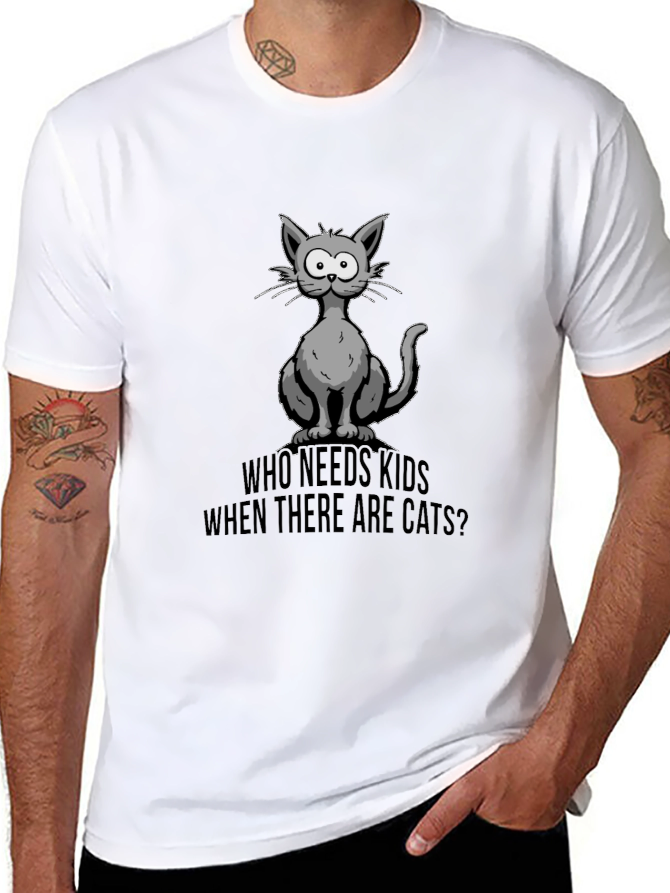 Who Needs Kids? Cats T-Shirt