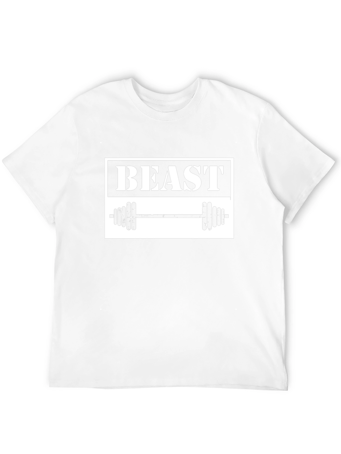 Beast Mode Black T-Shirt with Barbell Graphic