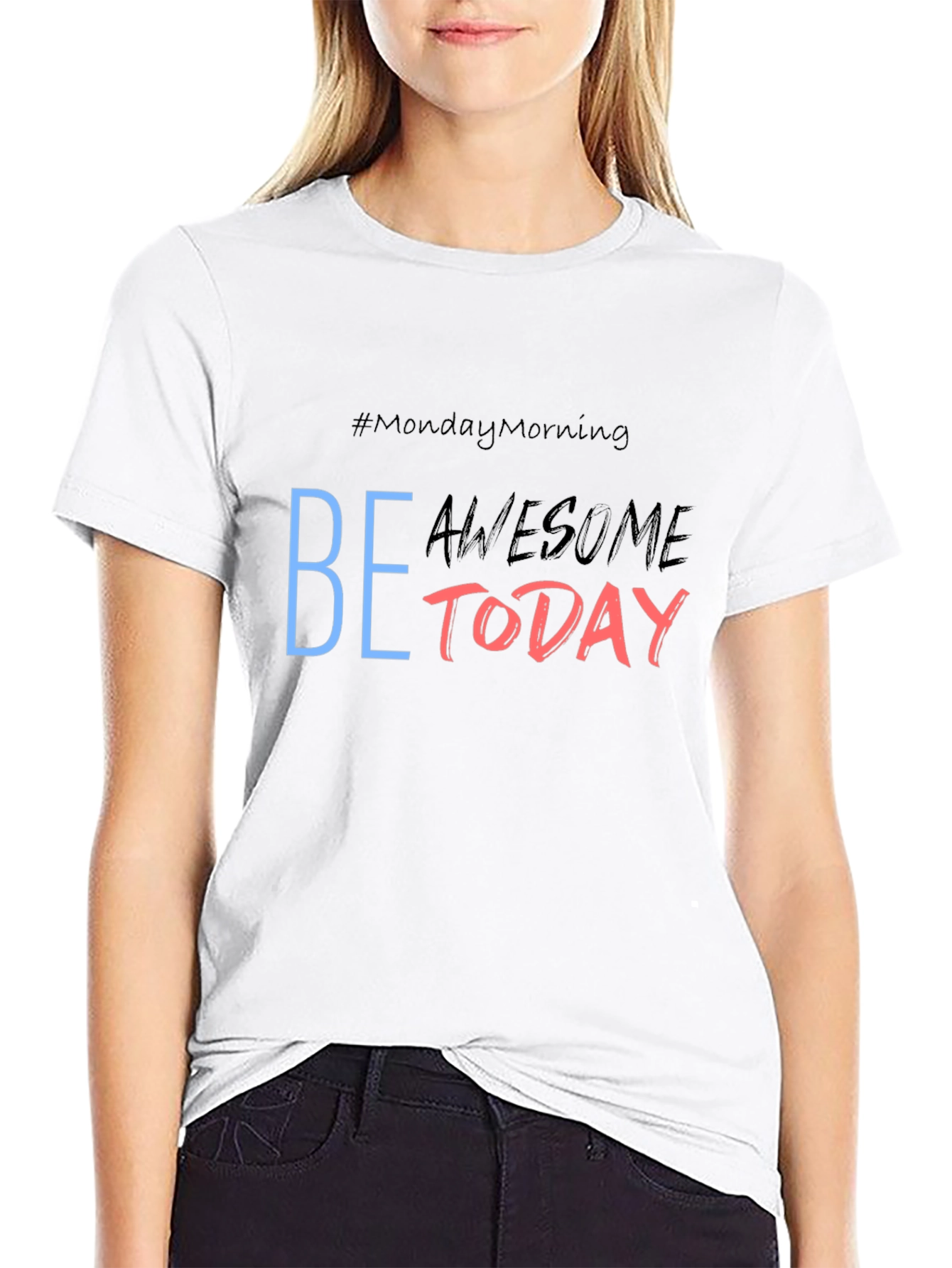 Be Awesome Today Graphic Tee - Black Casual T-Shirt
