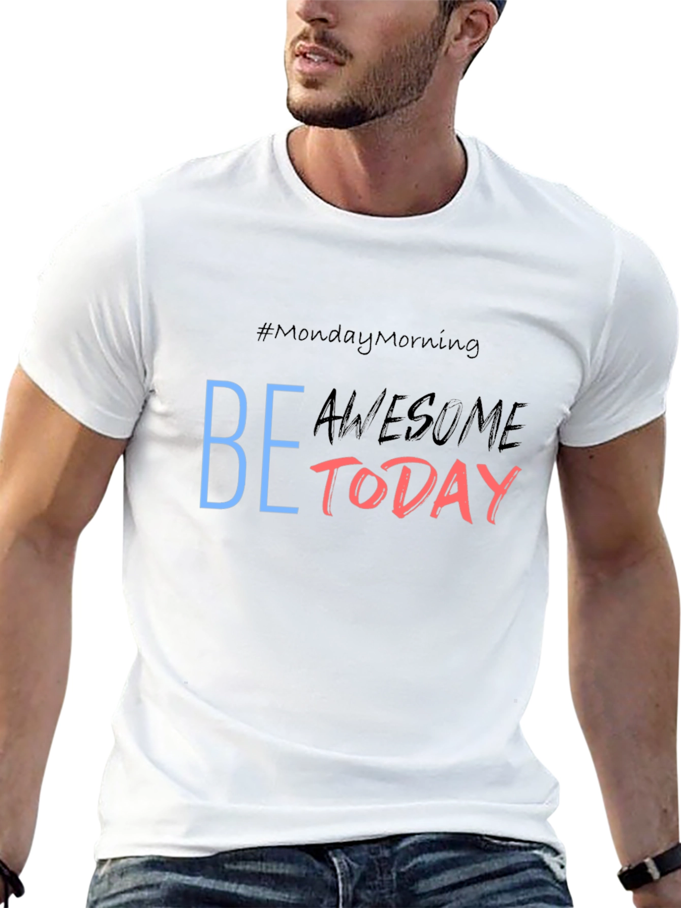 Be Awesome Today Graphic Tee - Black Casual T-Shirt