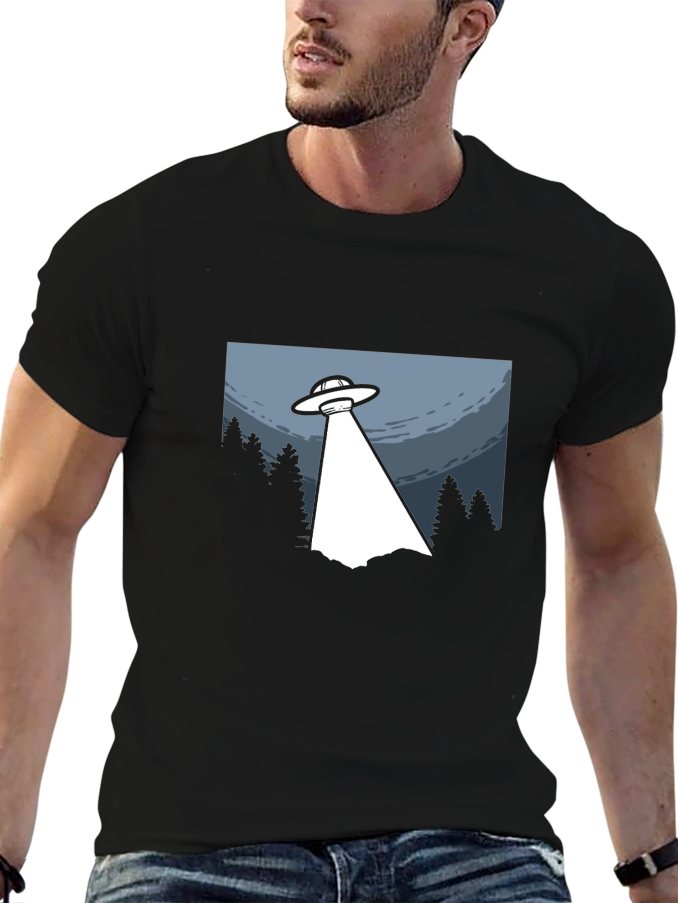 UFO Abduction Graphic T-Shirt
