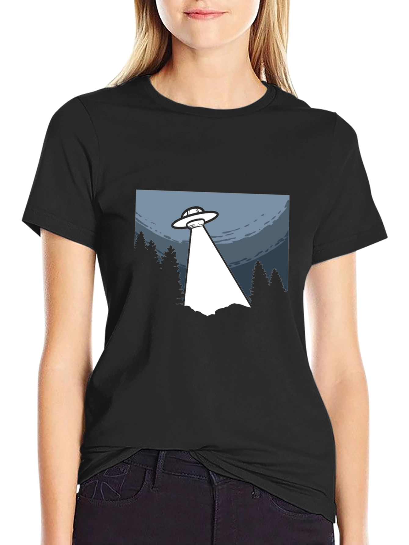 UFO Abduction Graphic T-Shirt