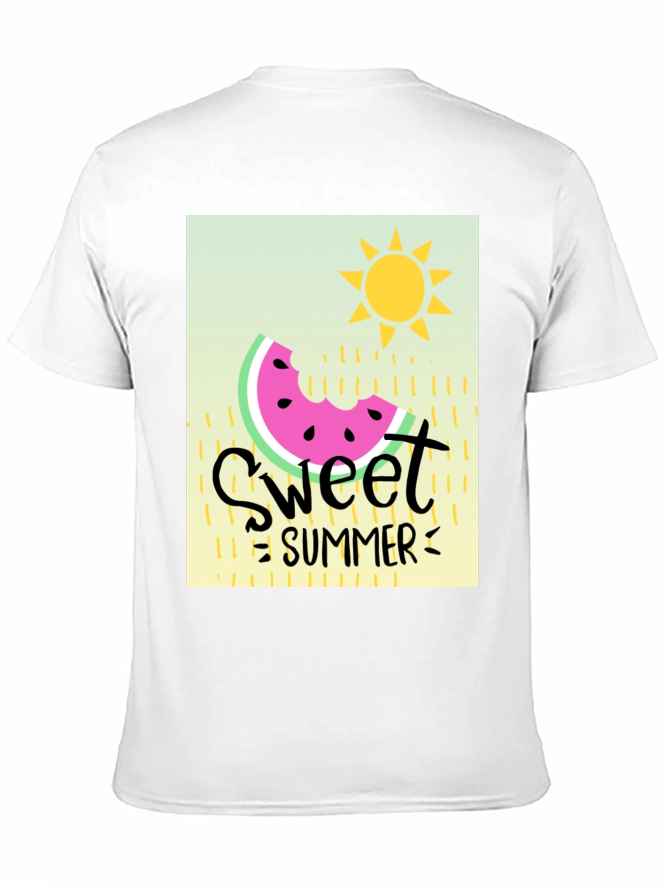 Sweet Summer Graphic Tee - Black Cotton T-Shirt