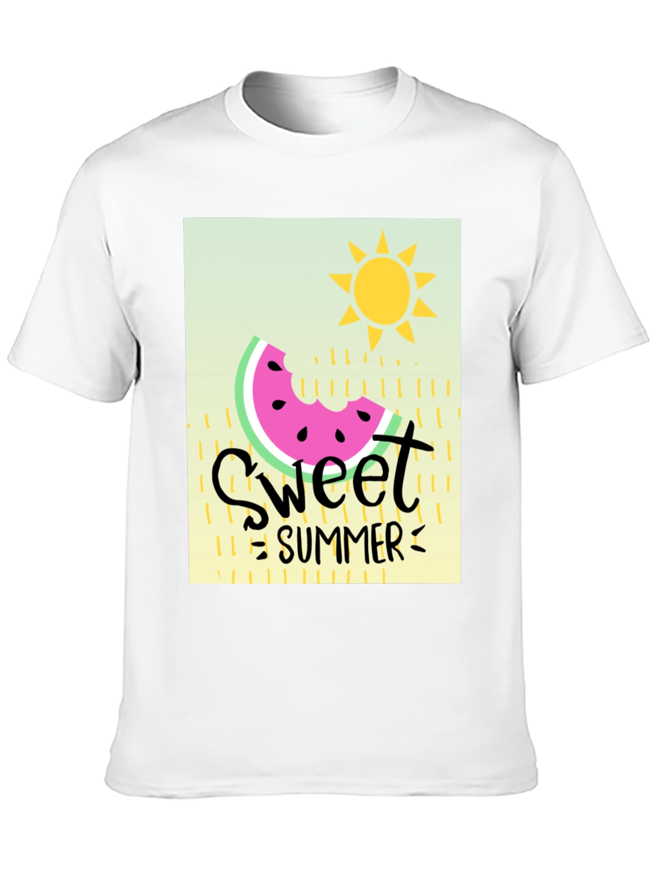 Sweet Summer Graphic Tee - Black Cotton T-Shirt