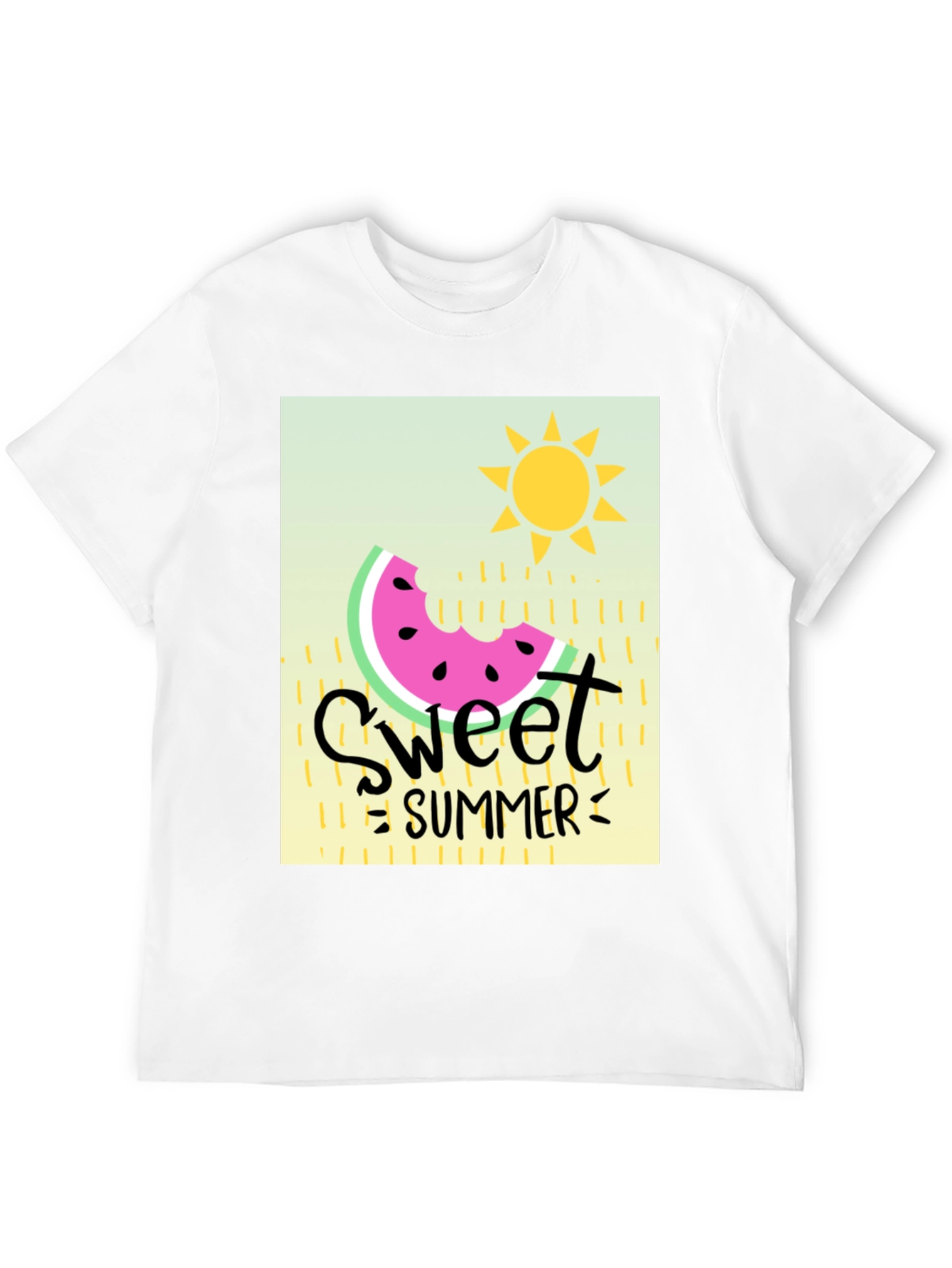 Sweet Summer Graphic Tee - Black Cotton T-Shirt