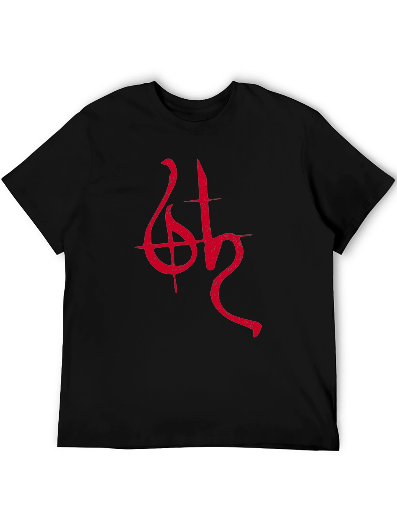 Black T-Shirt with Red Occult Symbol