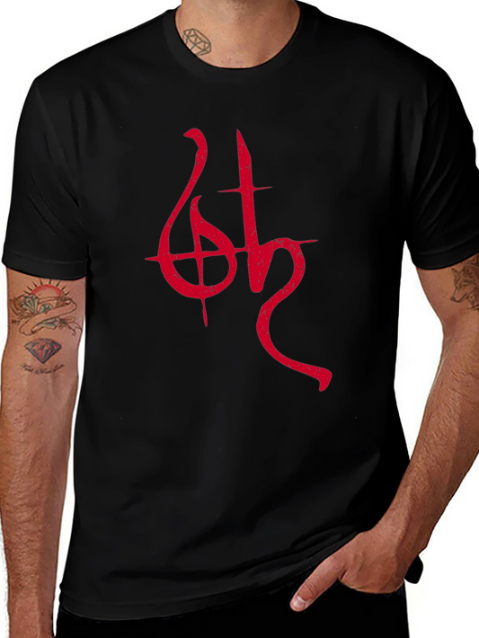 Black T-Shirt with Red Occult Symbol