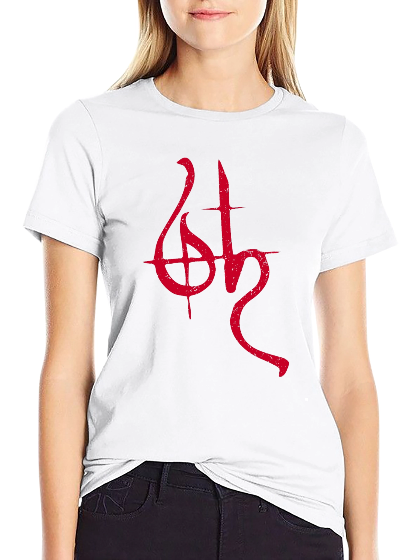 Black T-Shirt with Red Occult Symbol
