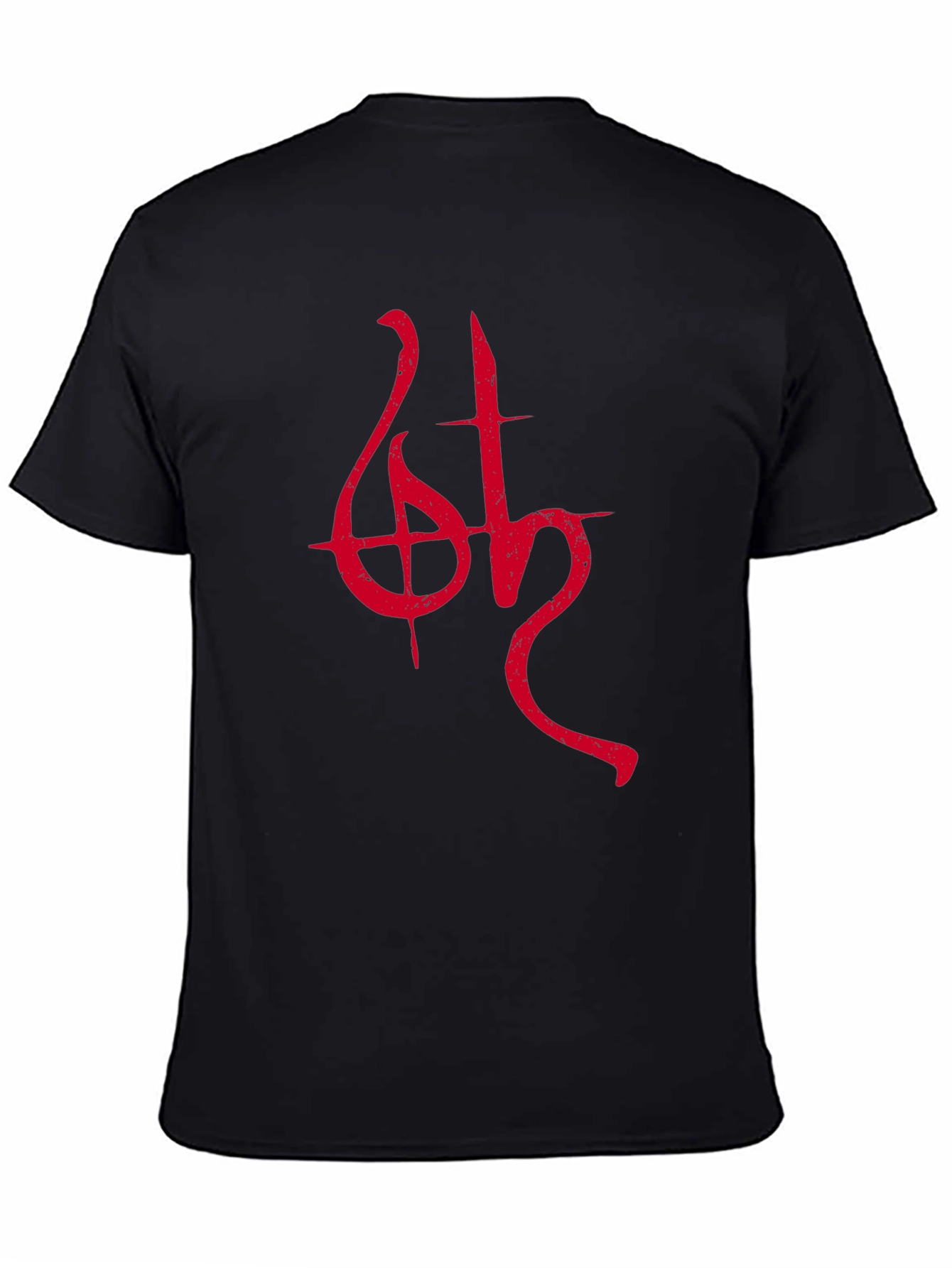 Black T-Shirt with Red Occult Symbol