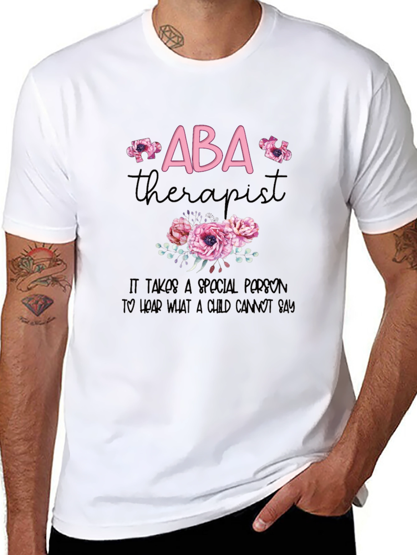 ABA Therapist Floral T-Shirt