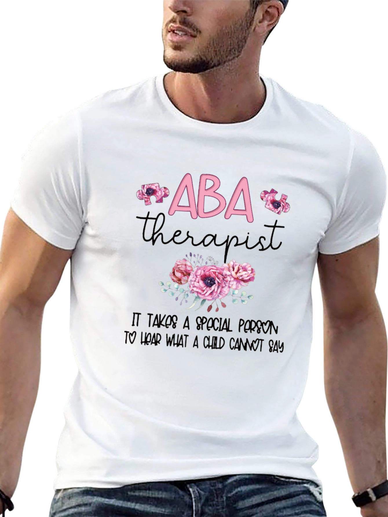 ABA Therapist Floral T-Shirt