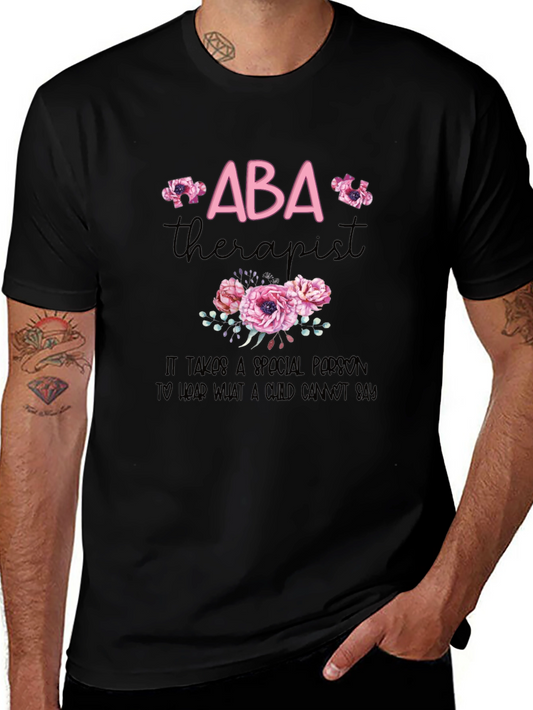 ABA Therapist Floral T-Shirt
