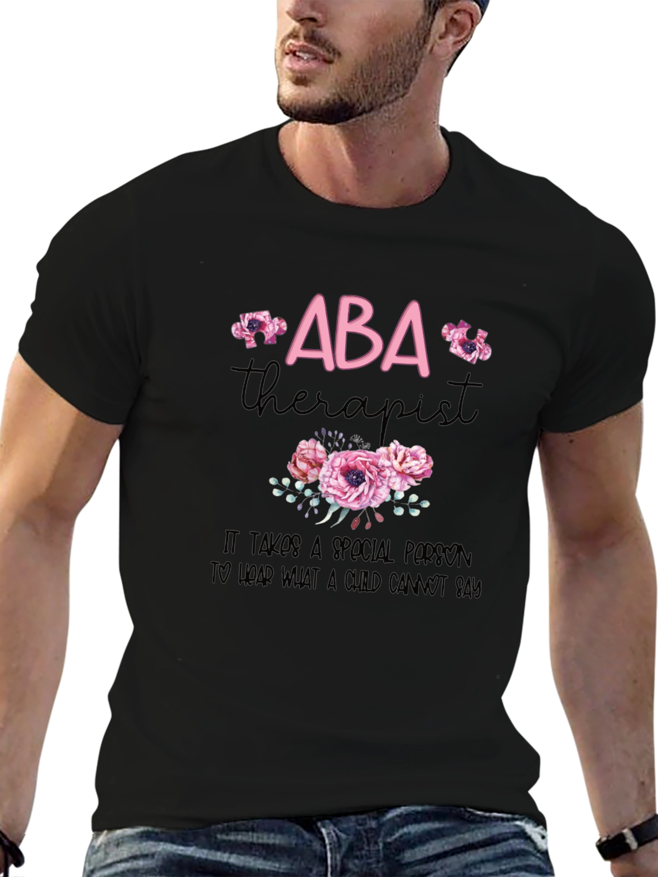 ABA Therapist Floral T-Shirt