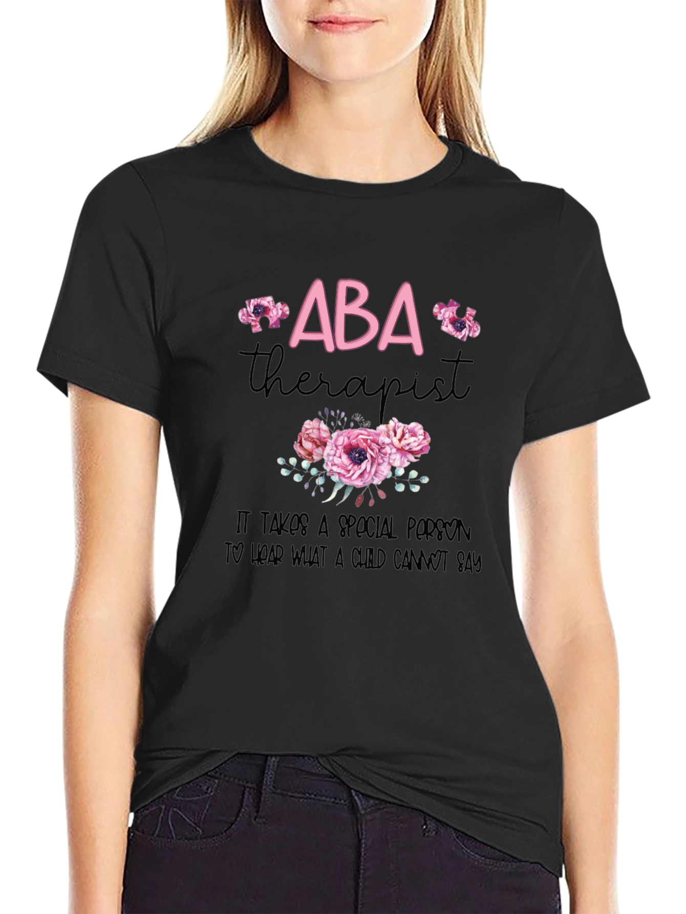 ABA Therapist Floral T-Shirt