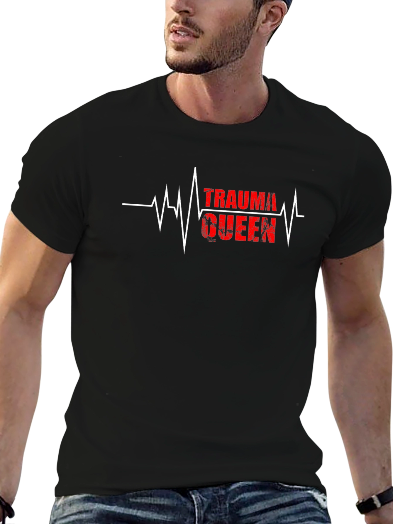Trauma Queen Heartbeat T-Shirt - Black