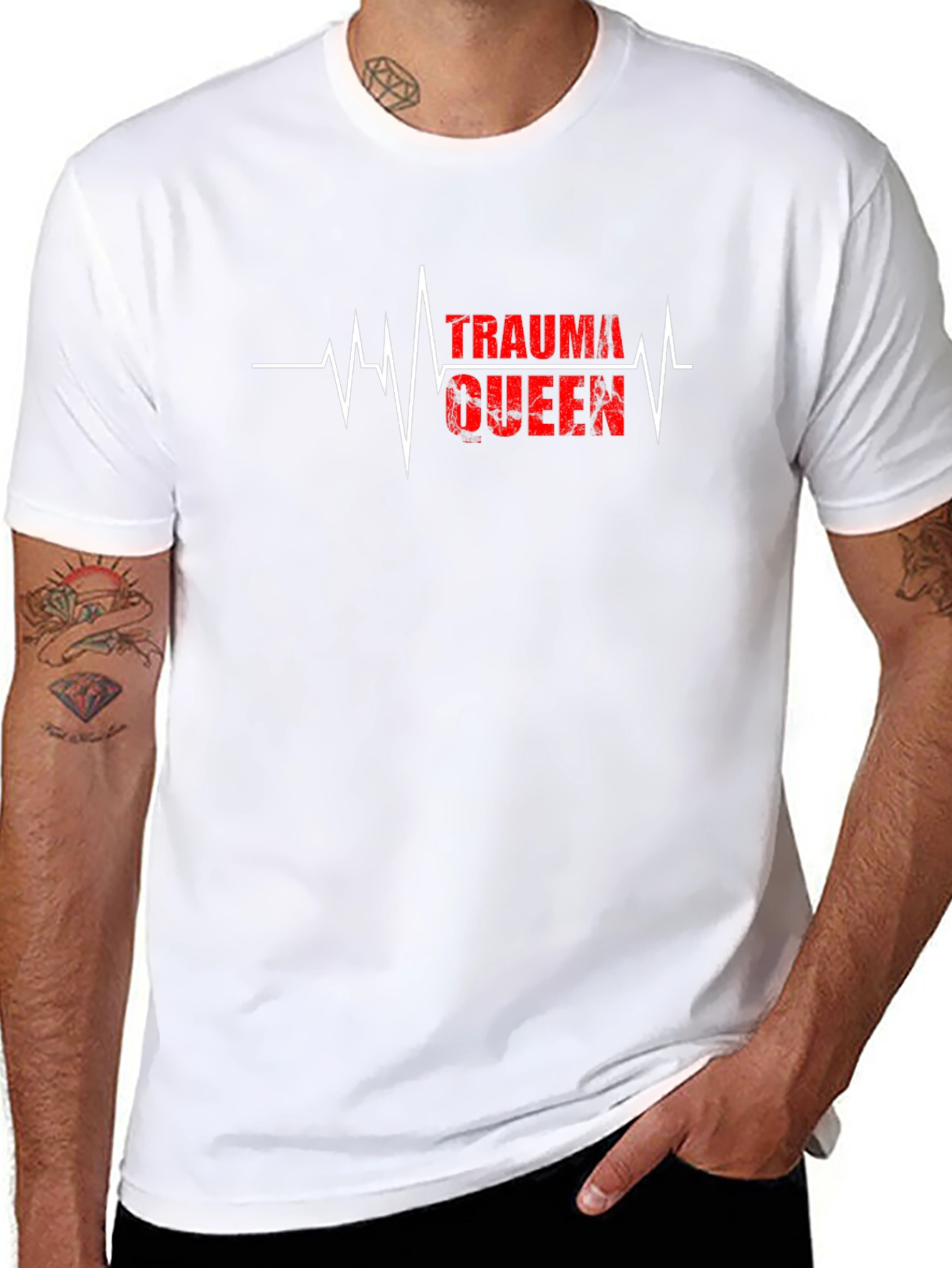 Trauma Queen Heartbeat T-Shirt - Black