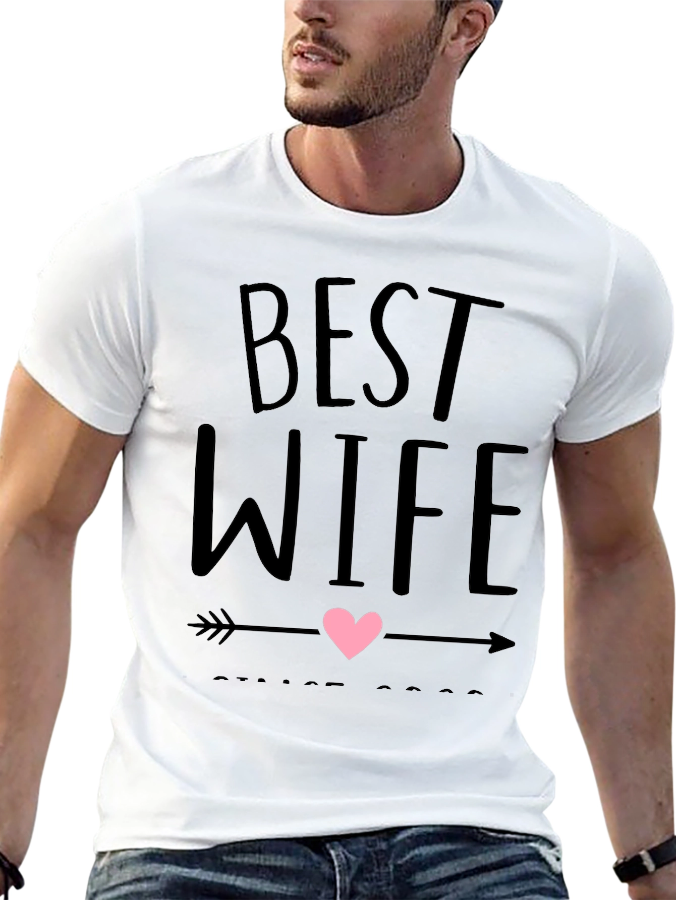 Best Wife Ever Graphic Tee - Black Crew Neck