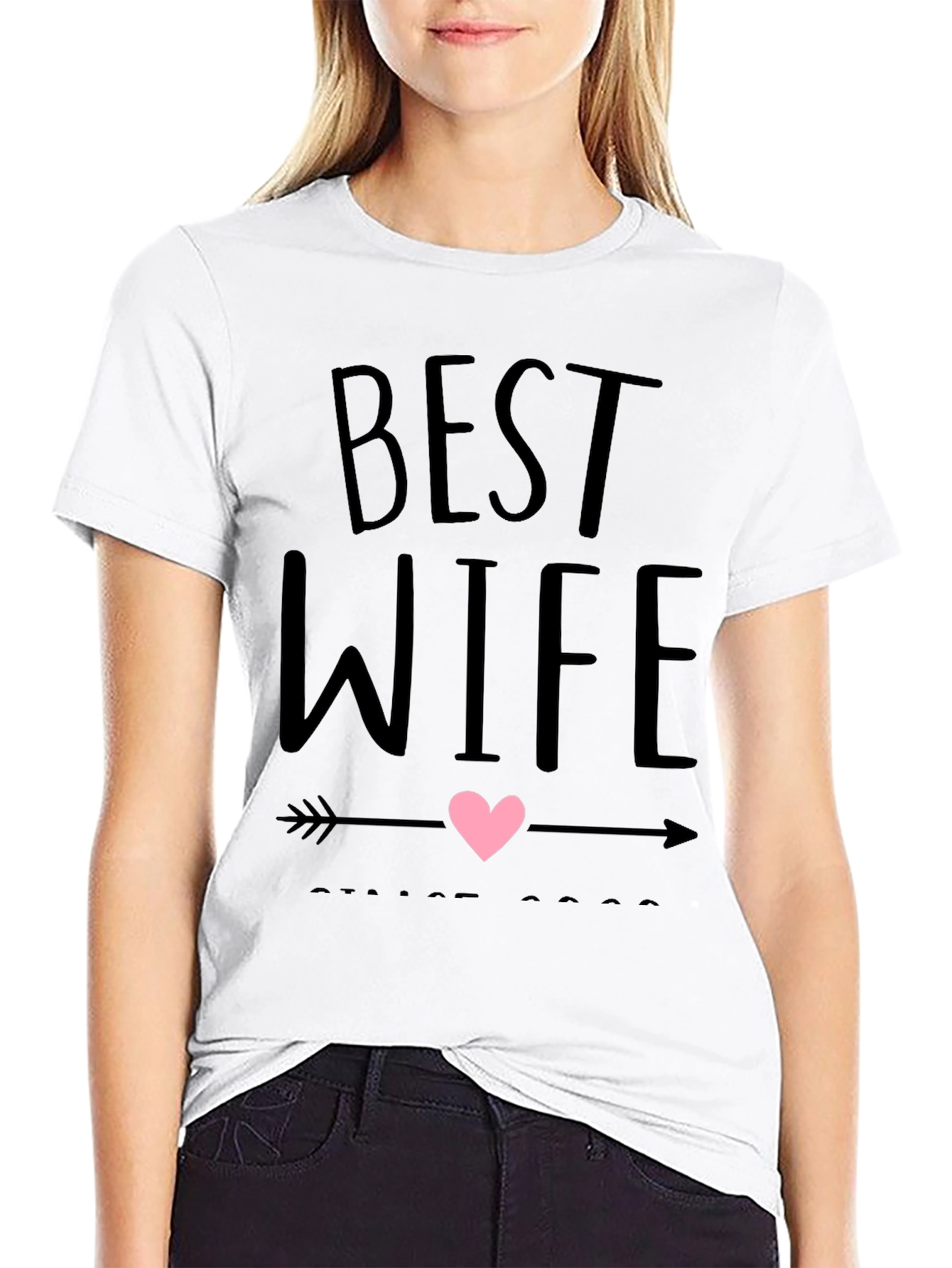 Best Wife Ever Graphic Tee - Black Crew Neck