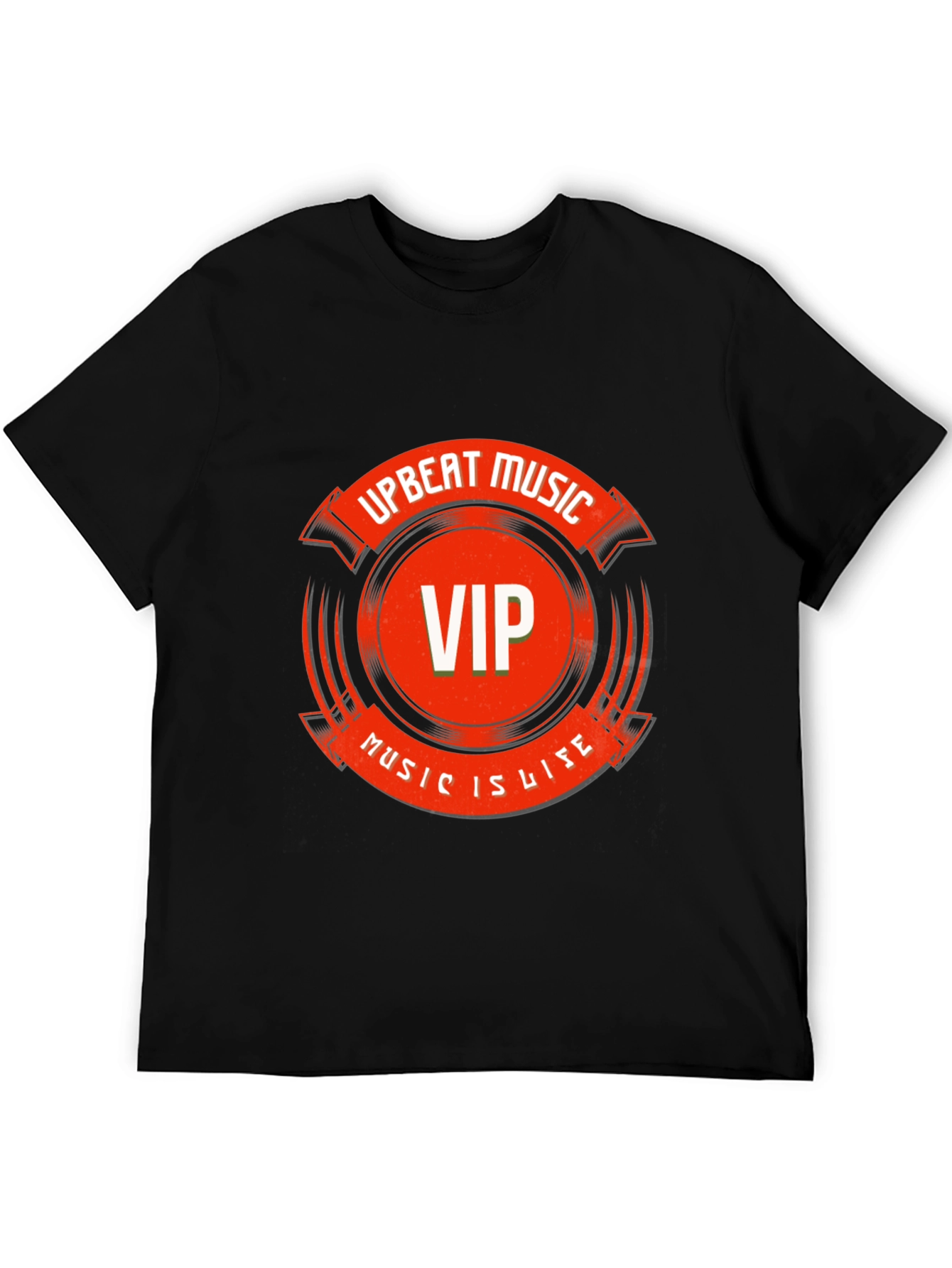 Upbeat Music VIP Black Graphic Tee