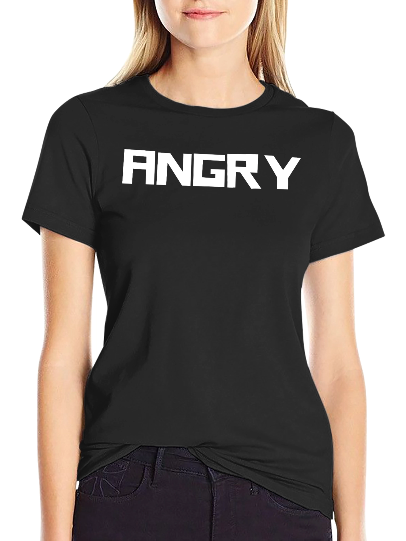 Angry Graphic Tee - Bold Black T-Shirt