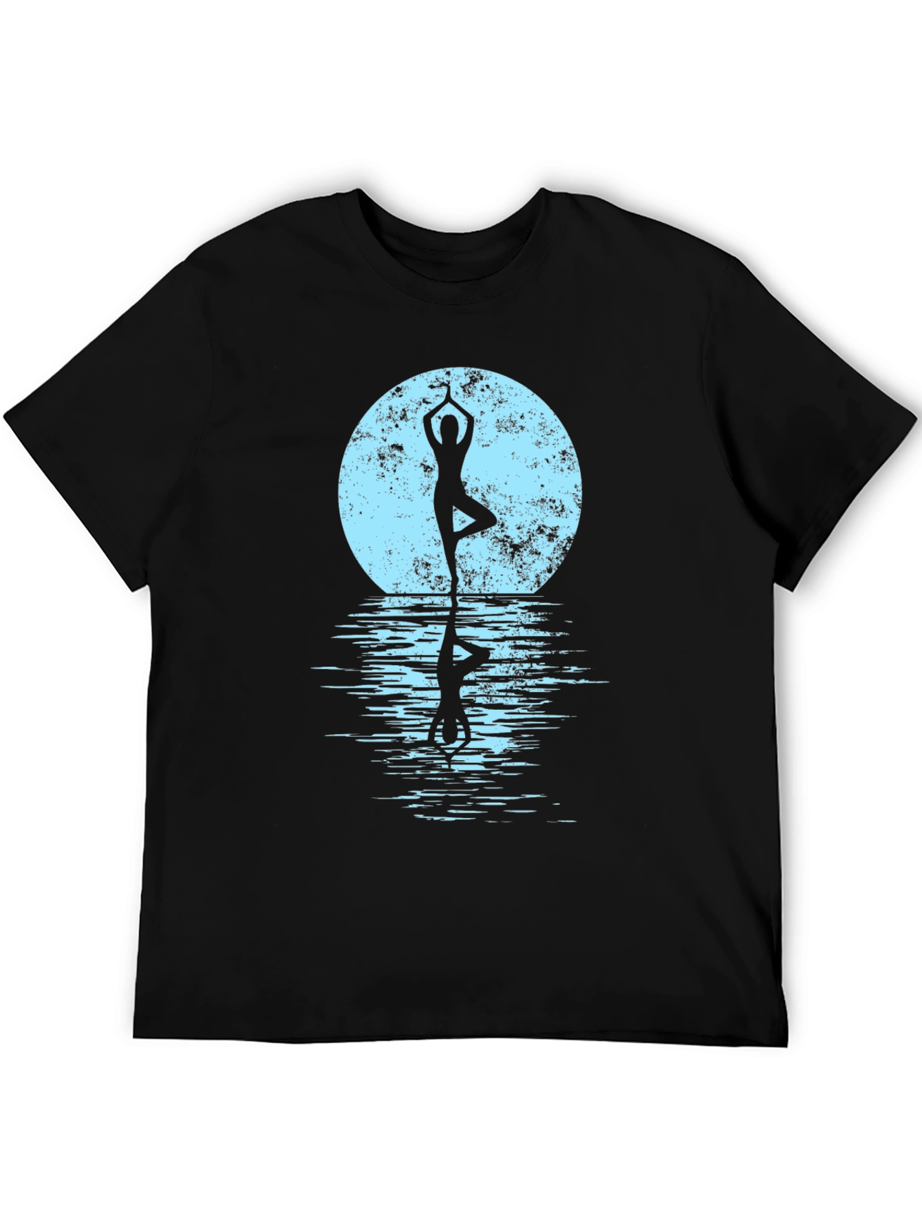 Yoga Silhouette Graphic Tee - Black