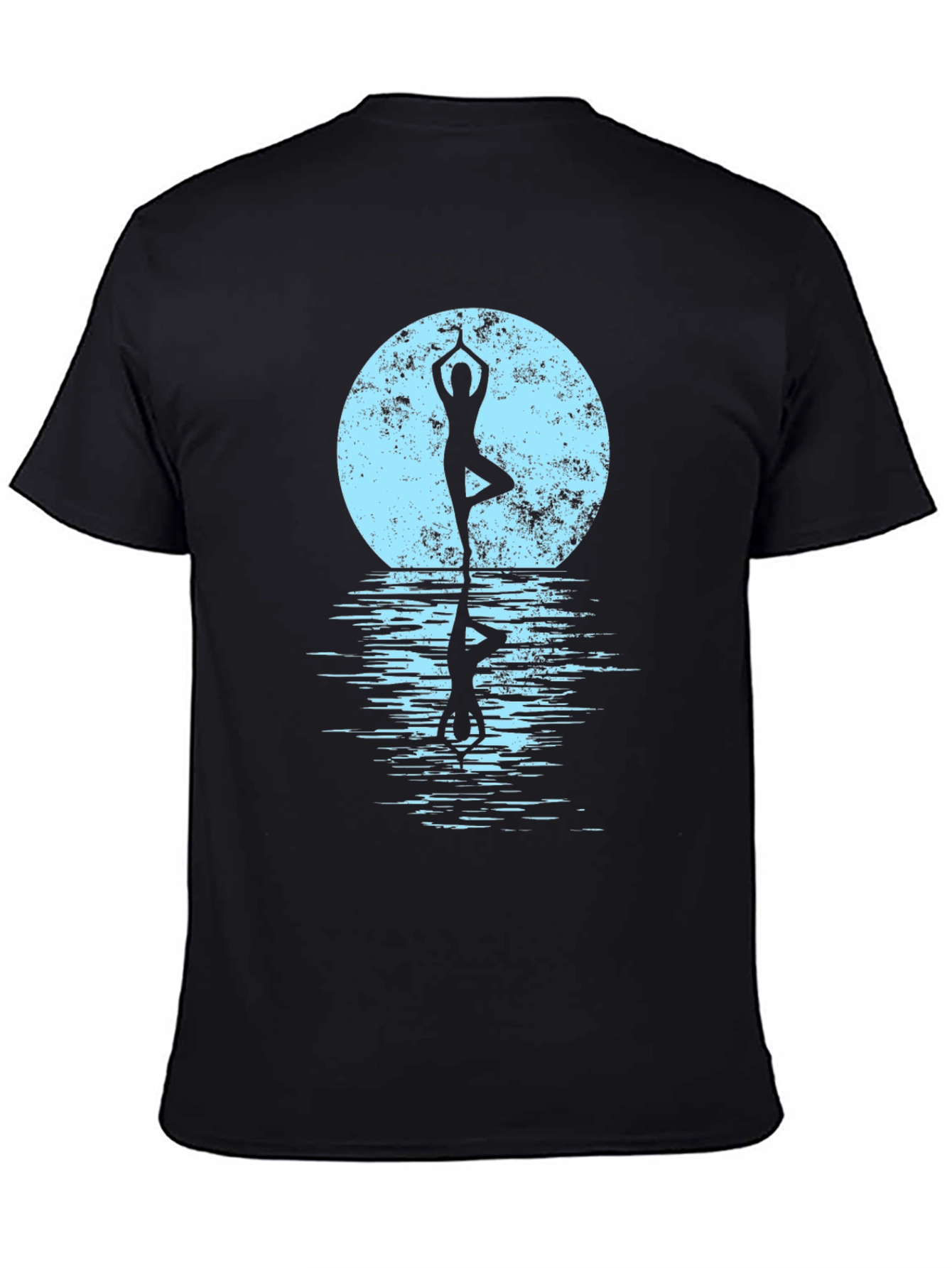 Yoga Silhouette Graphic Tee - Black