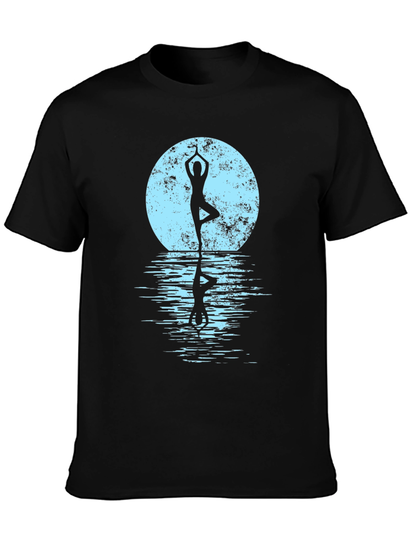 Yoga Silhouette Graphic Tee - Black