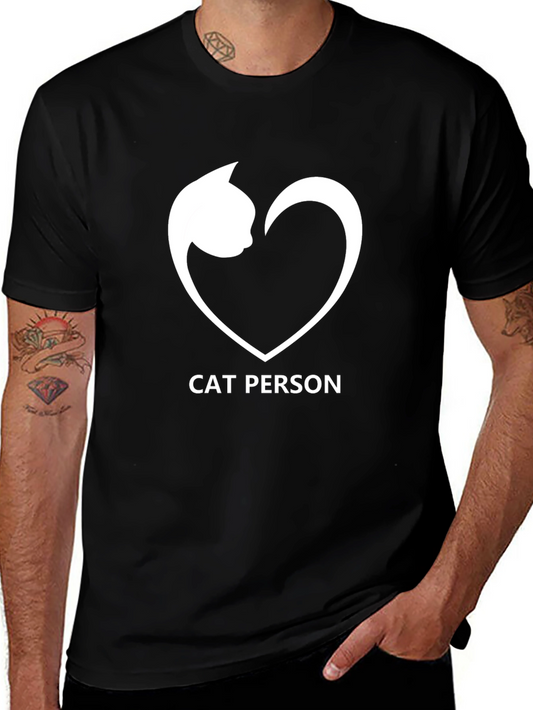 Cat Person Tee - Cute Cat Heart Graphic T-Shirt