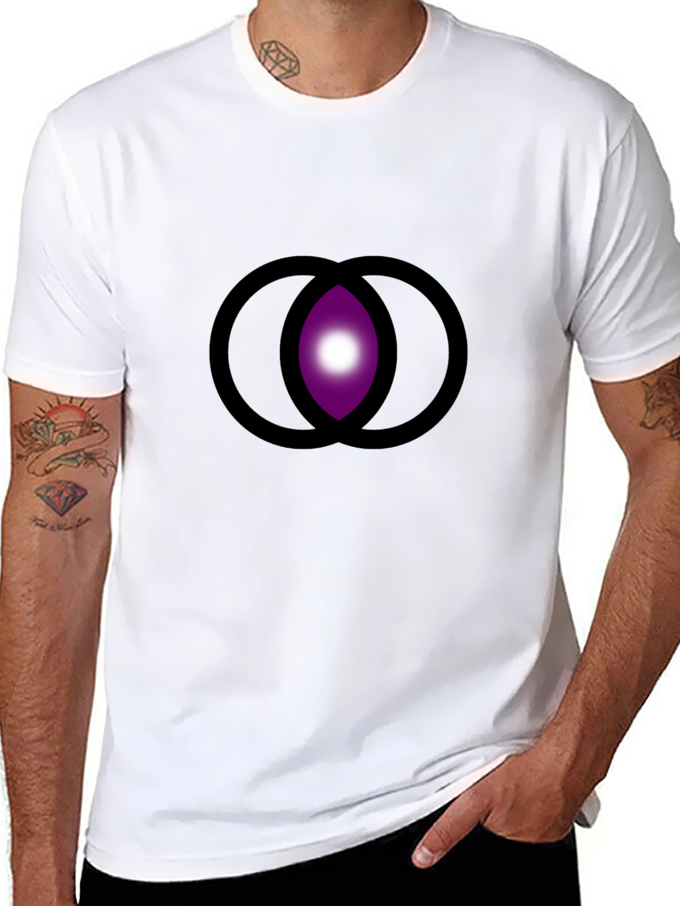 Abstract Eye Graphic Black T-Shirt