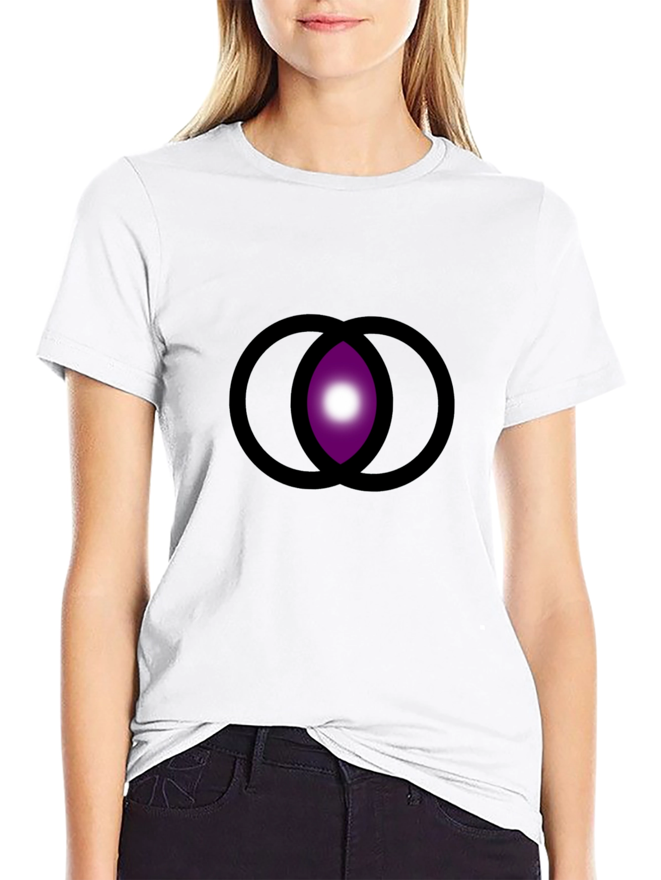 Abstract Eye Graphic Black T-Shirt