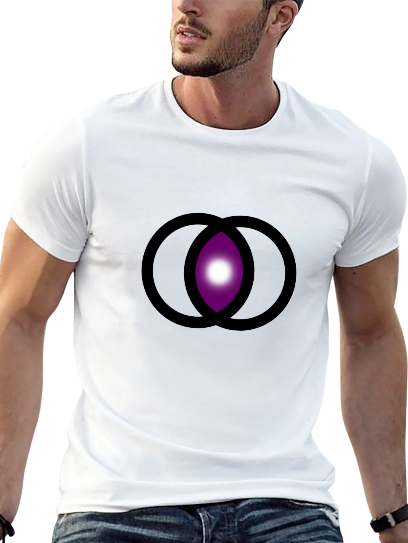 Abstract Eye Graphic Black T-Shirt