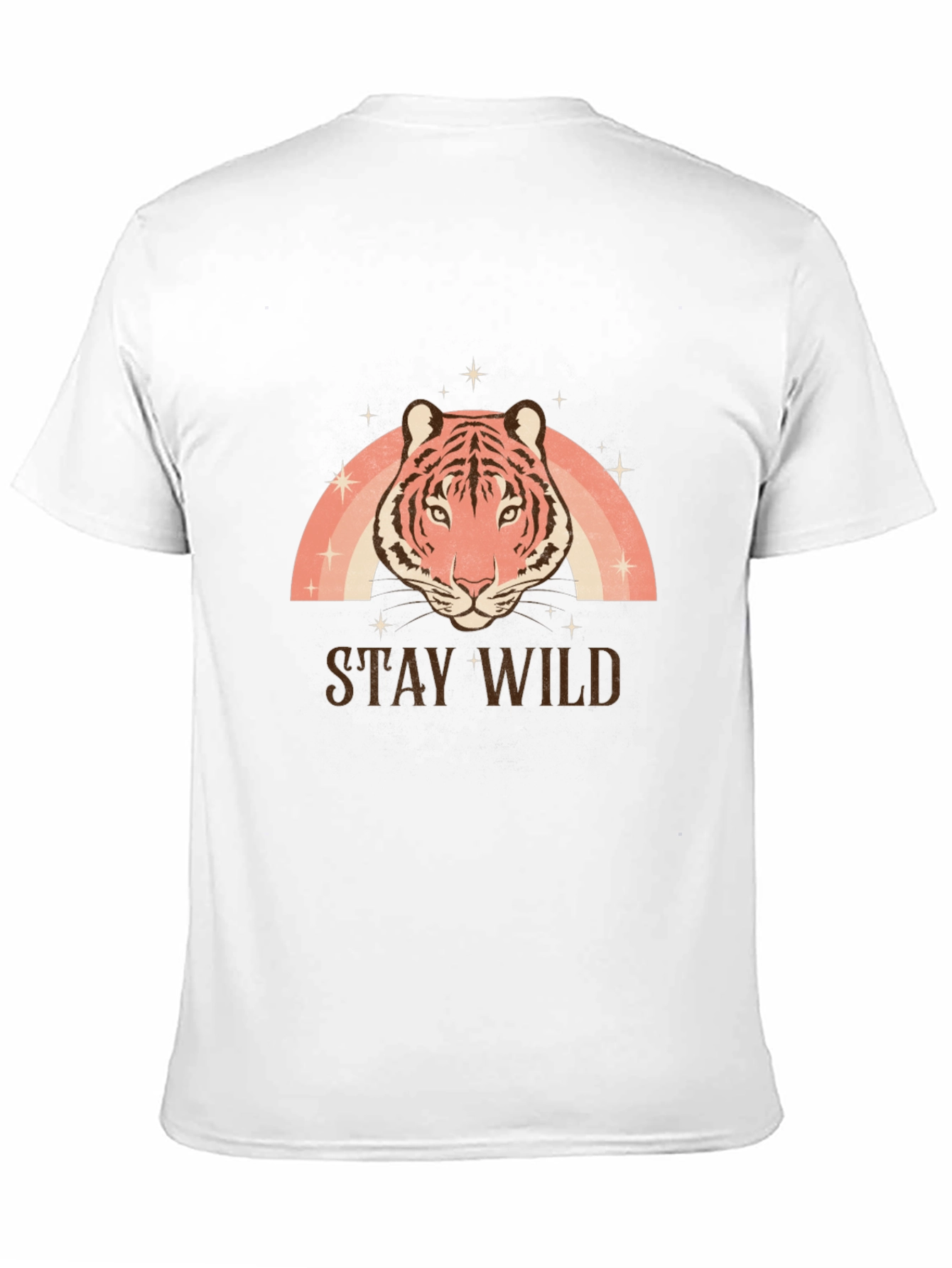 Stay Wild Tiger Graphic Tee - Black Cotton T-Shirt
