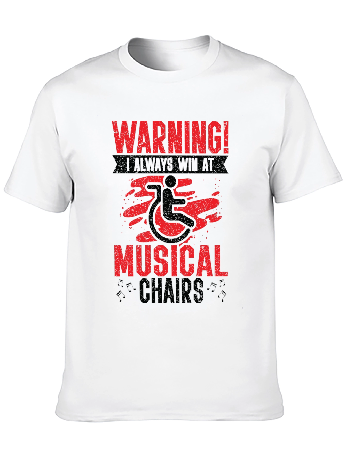 Warning Musical Chairs Wheelchair T-Shirt
