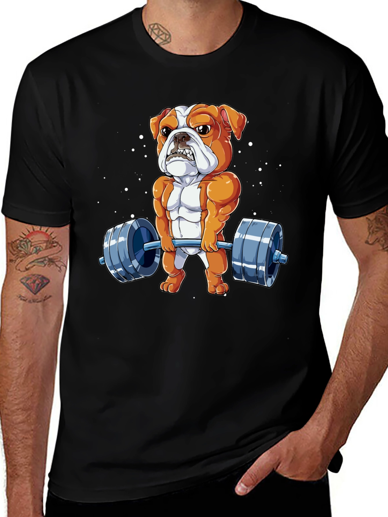 Bulldog Lifting Barbell T-Shirt