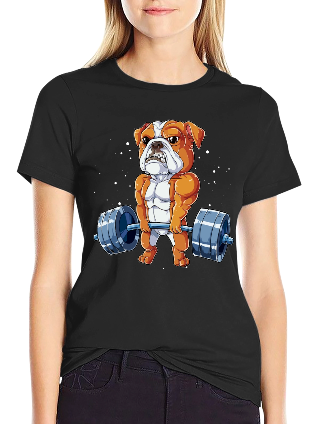 Bulldog Lifting Barbell T-Shirt