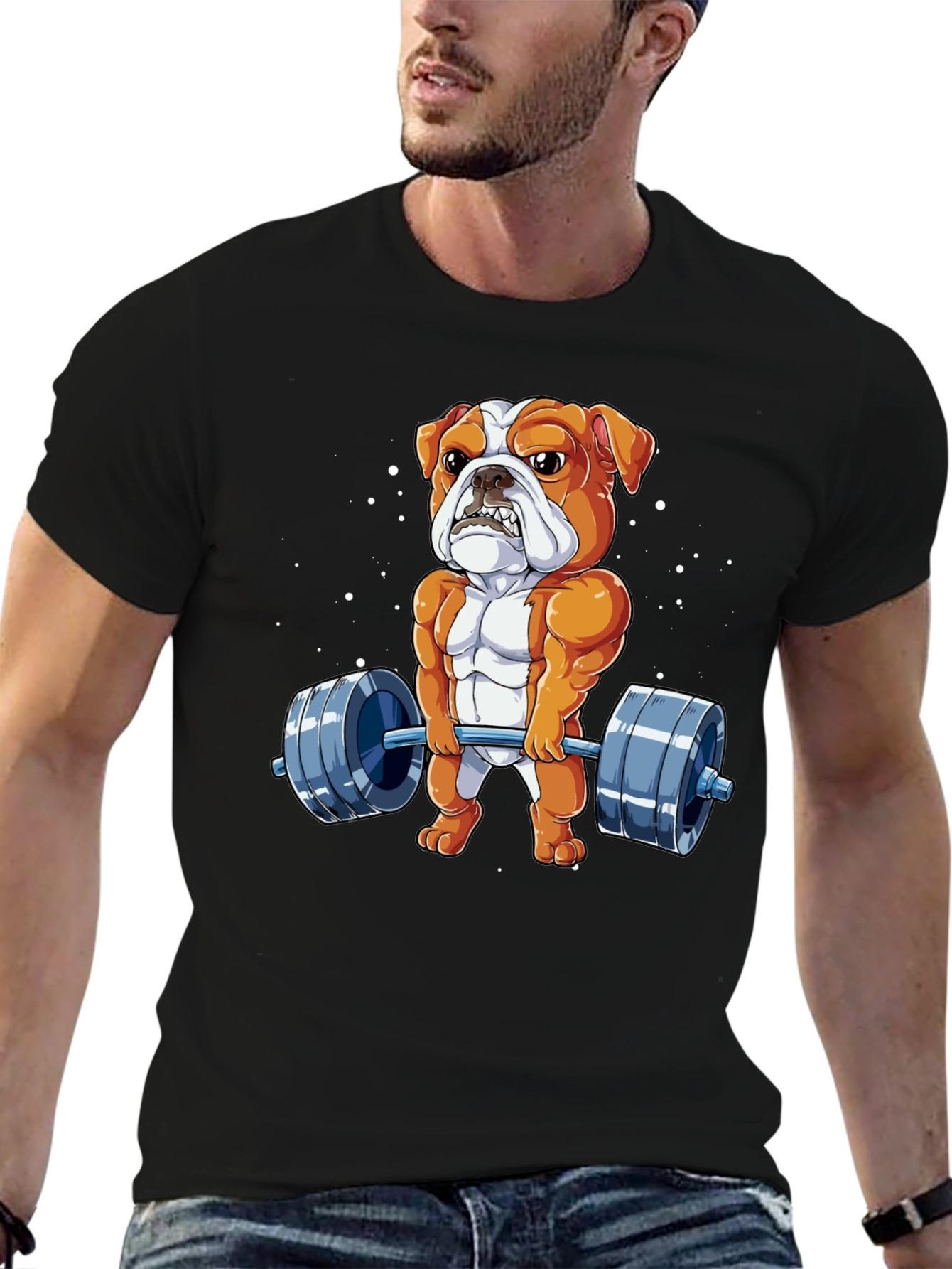Bulldog Lifting Barbell T-Shirt