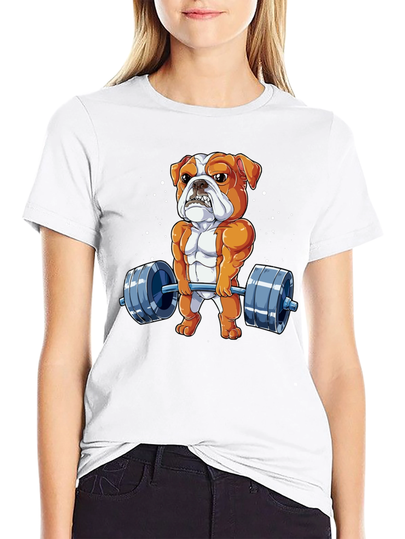 Bulldog Lifting Barbell T-Shirt