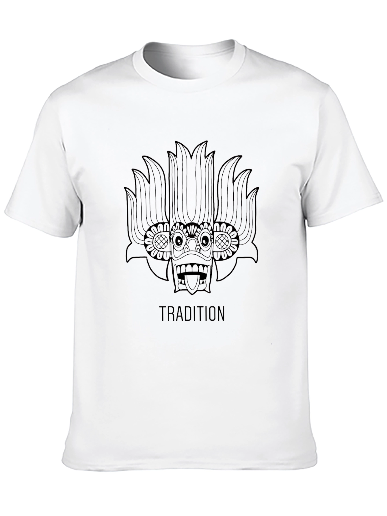 Tradition Mask Graphic Tee - Casual Style Soft Cotton