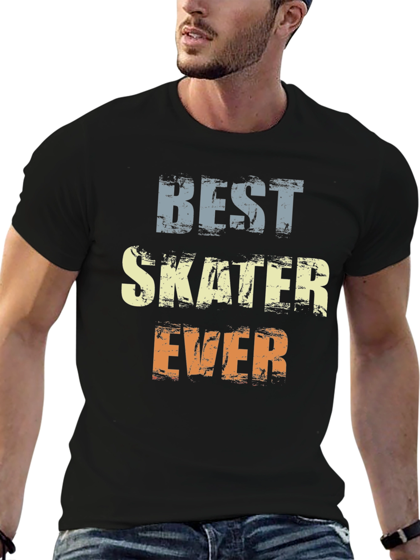 Best Skater Ever Graphic Tee - Black