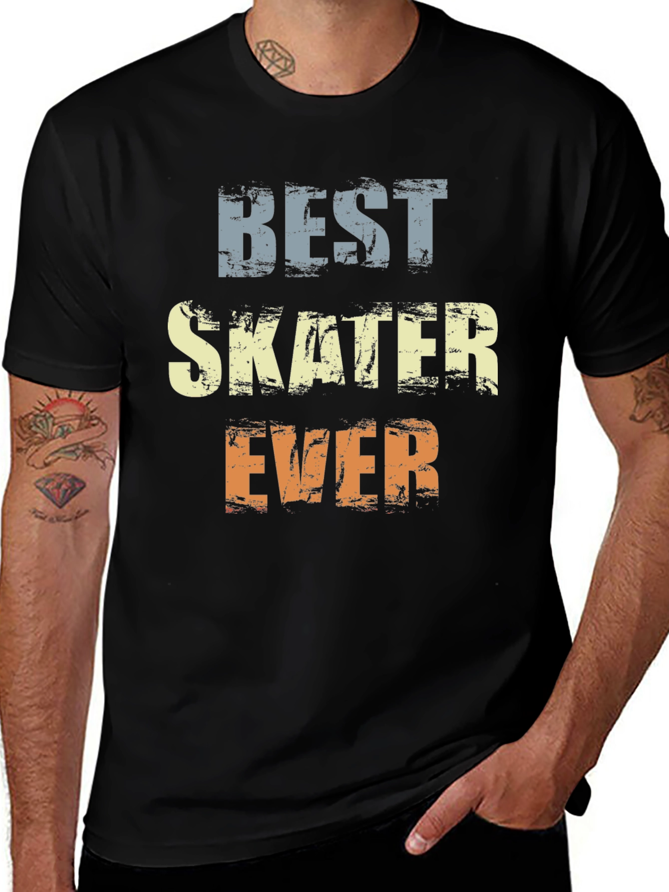 Best Skater Ever Graphic Tee - Black