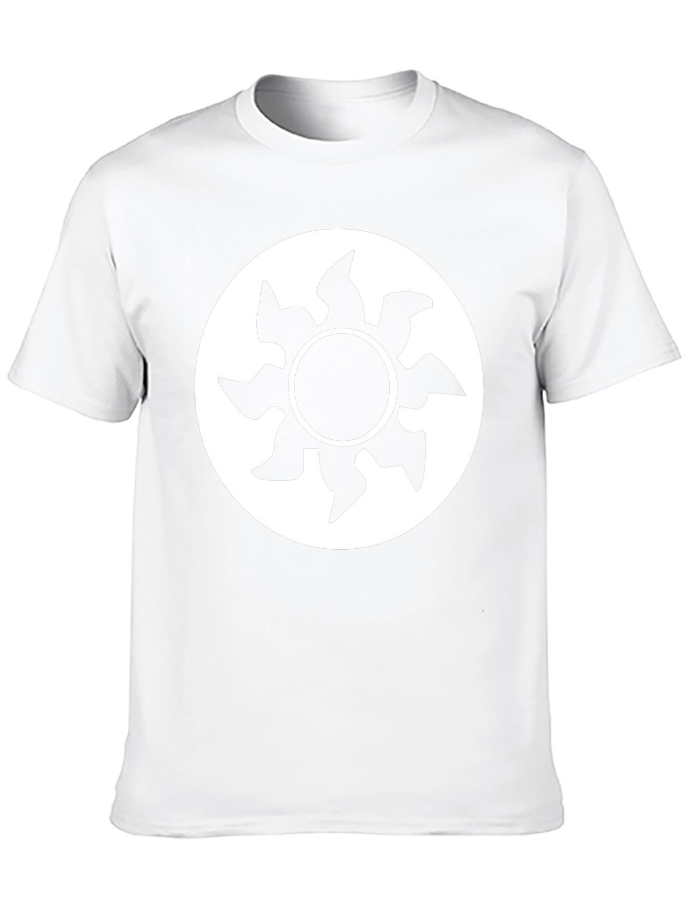 Black Graphic Tee - White Mana Symbol Shirt