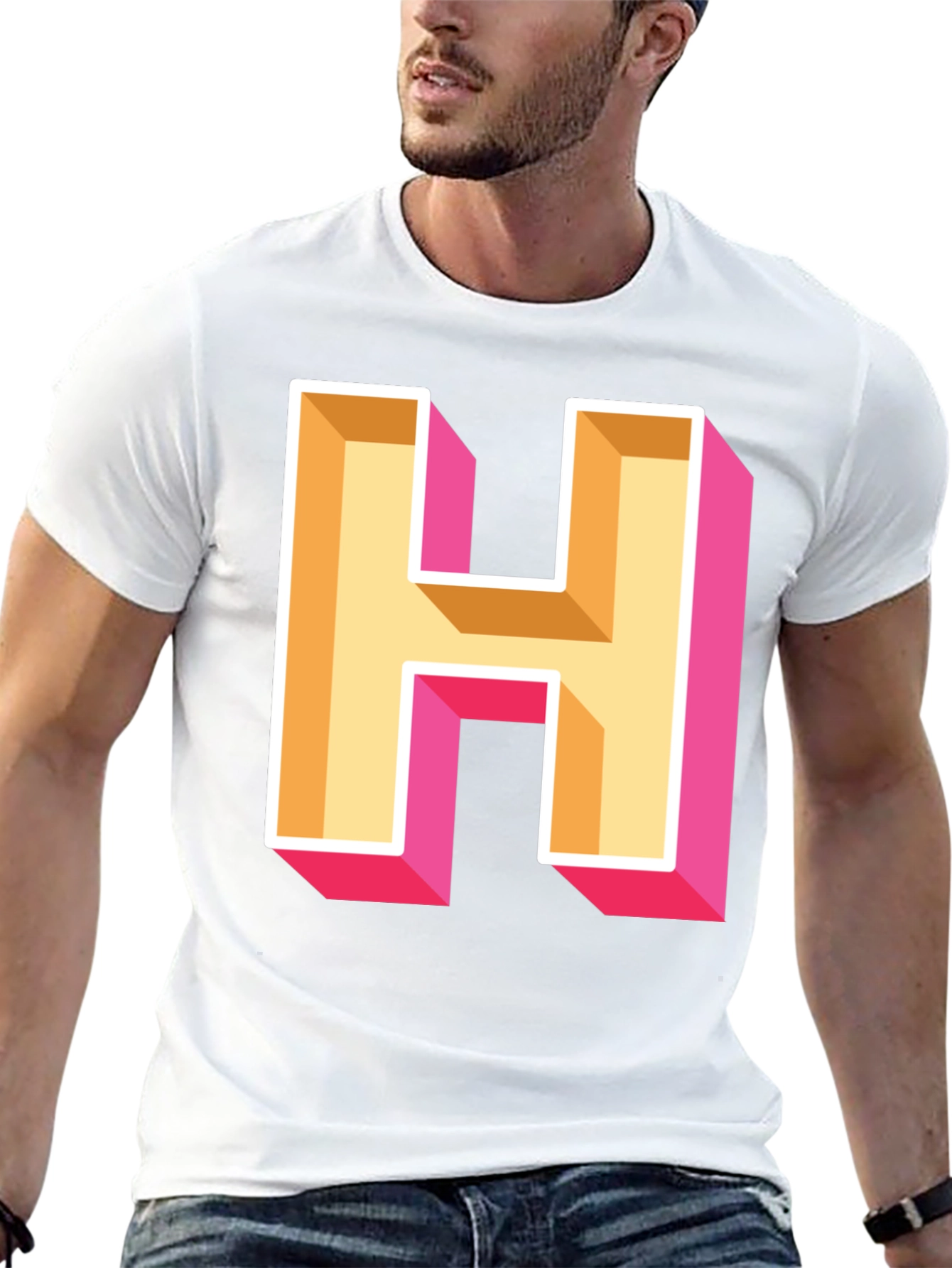 Bold Letter H Graphic Tee