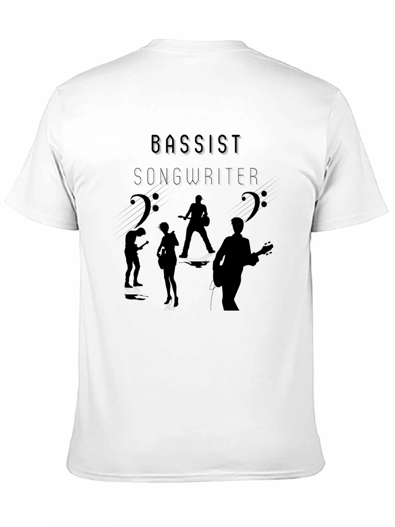Bassist Songwriter Silhouette Graphic Tee