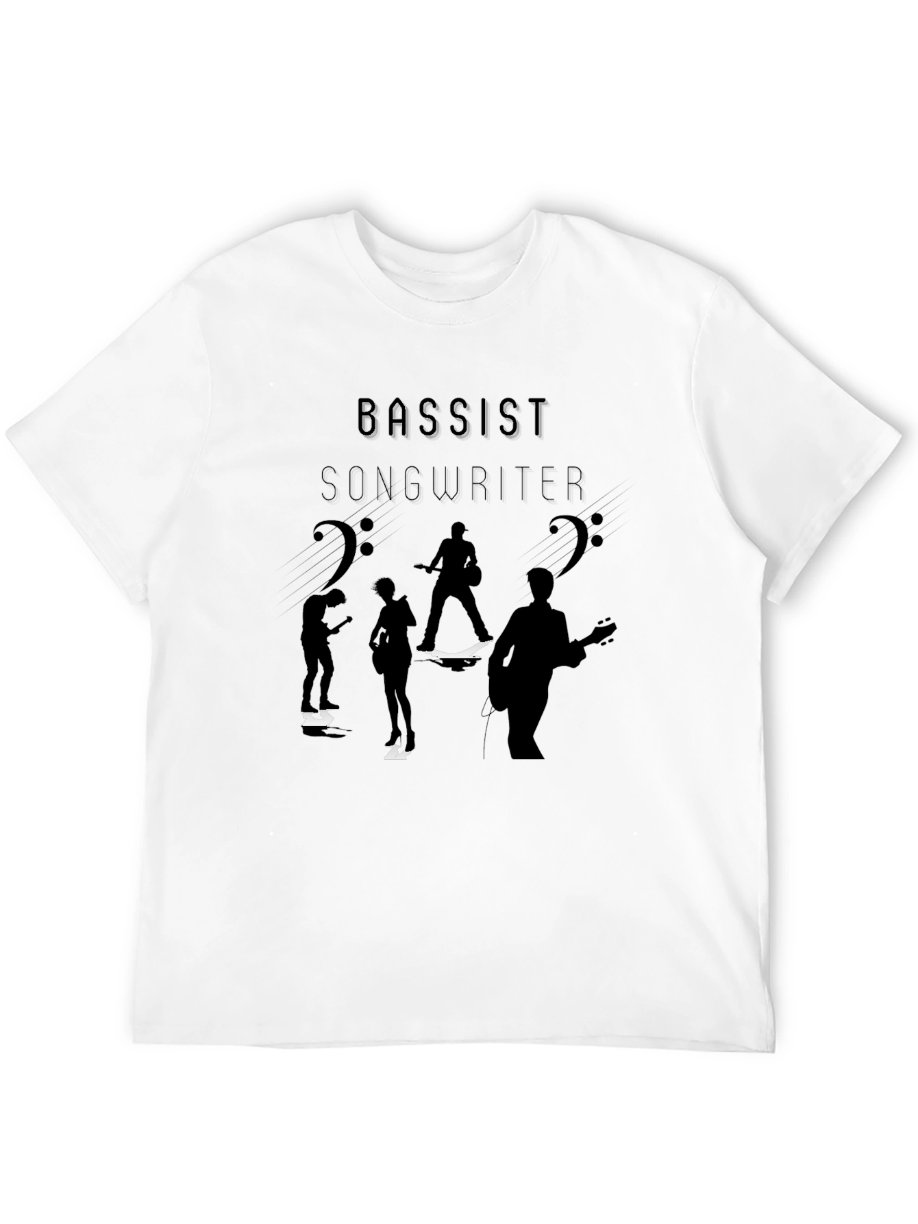 Bassist Songwriter Silhouette Graphic Tee