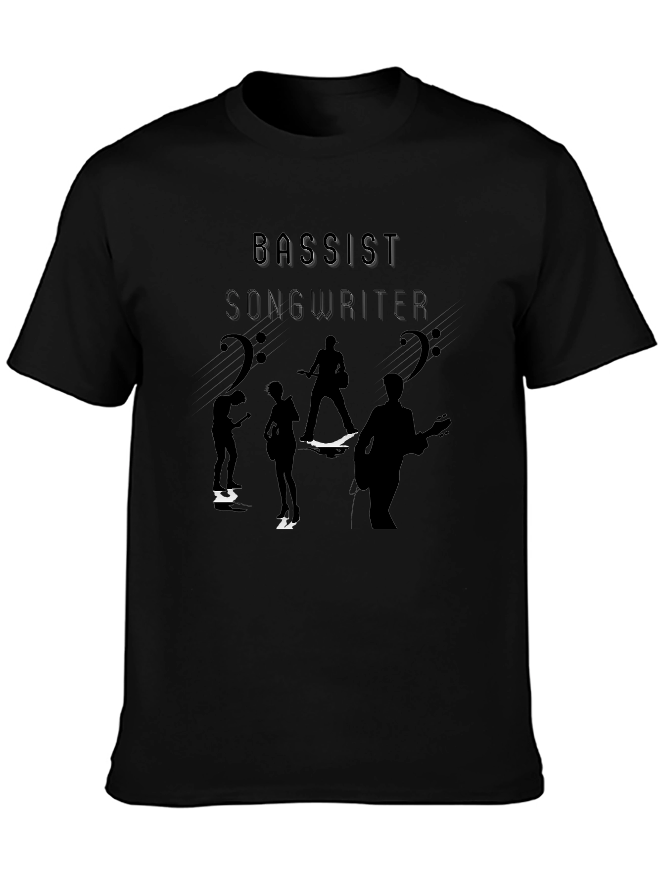 Bassist Songwriter Silhouette Graphic Tee