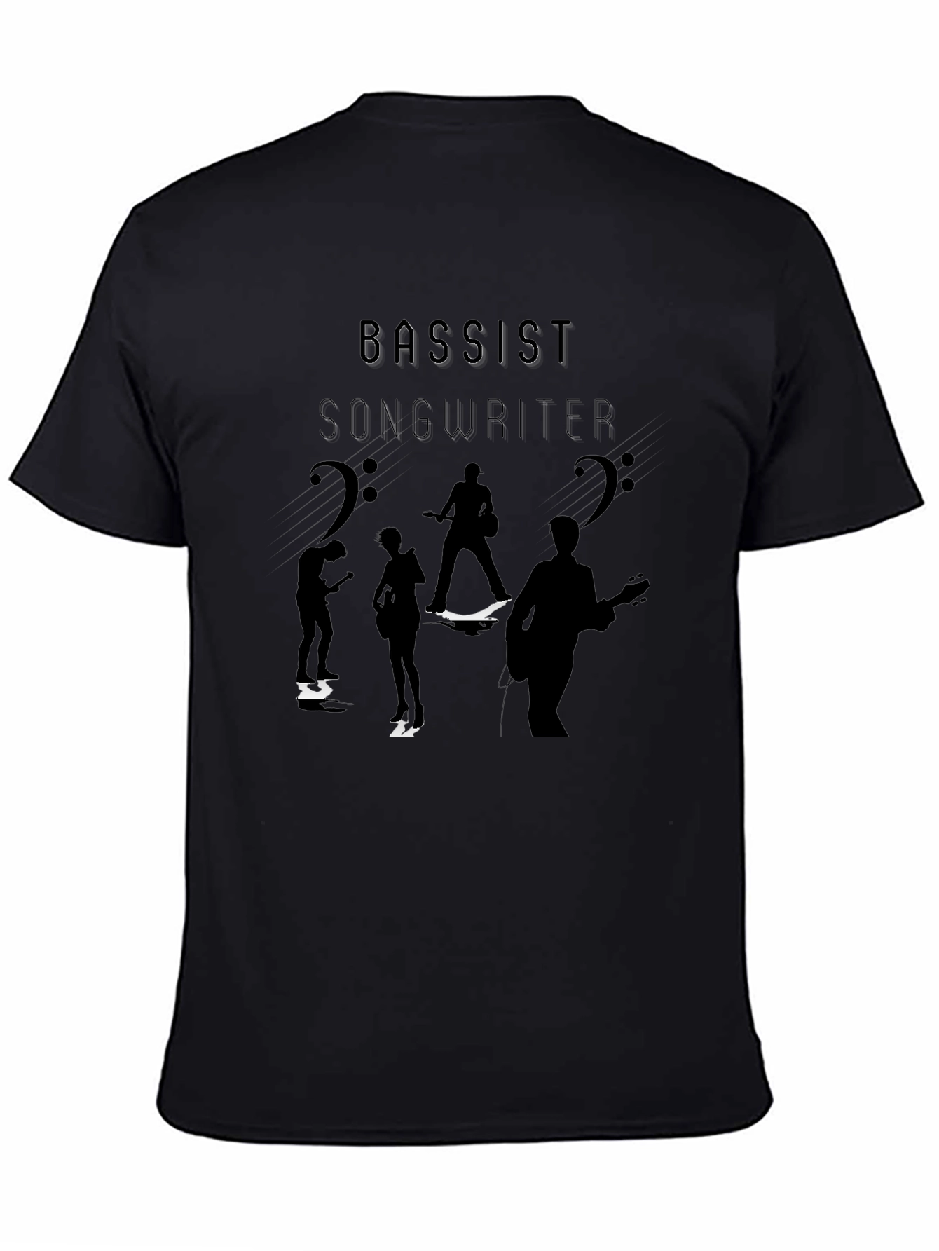 Bassist Songwriter Silhouette Graphic Tee