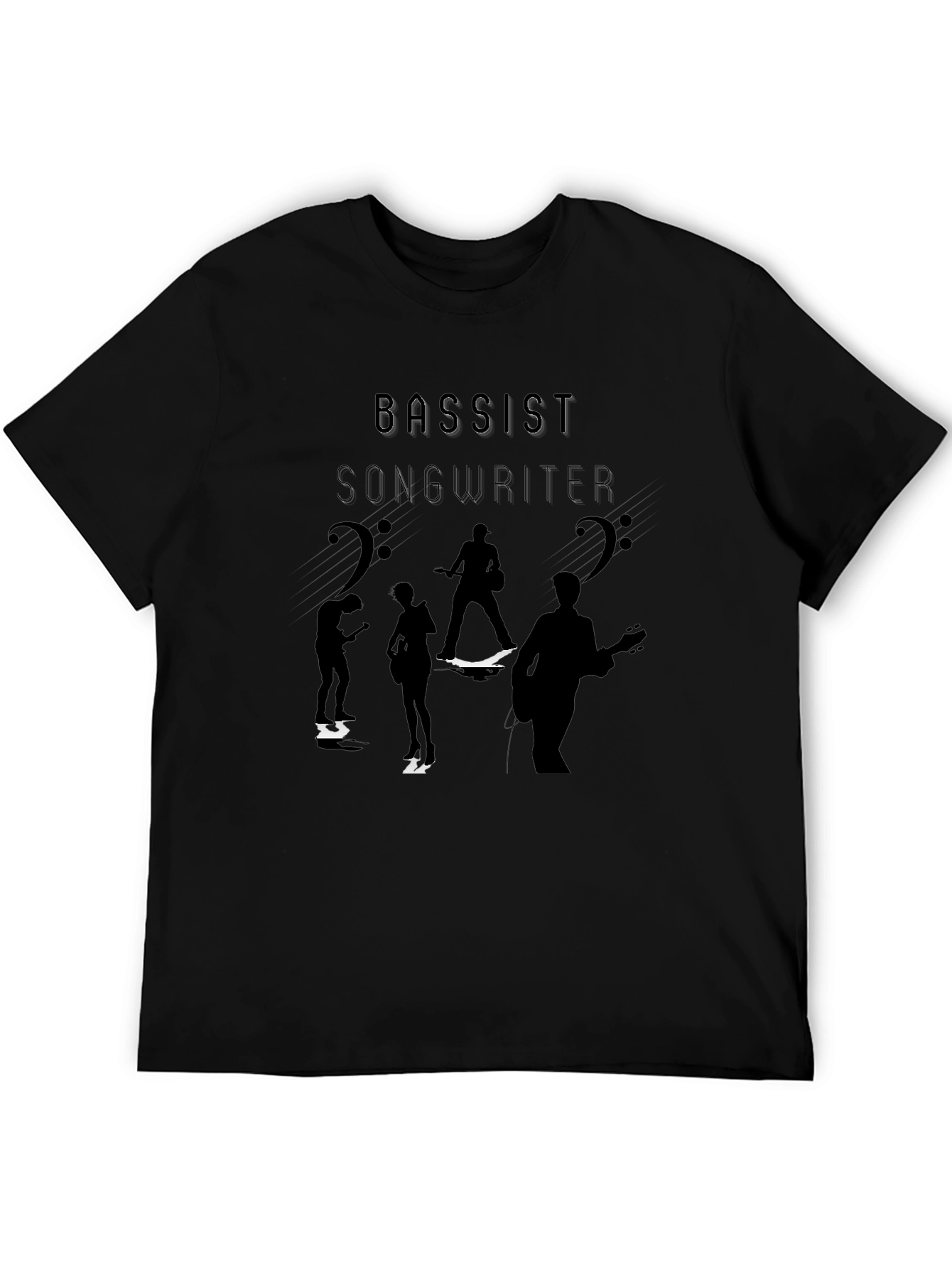 Bassist Songwriter Silhouette Graphic Tee